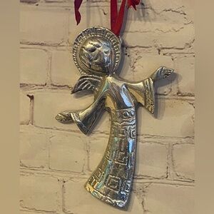 Vintage Silver Angel Ornament